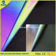 Rainbow Spandex / Elastic / Stretchable Reflective Fabric Por la yarda